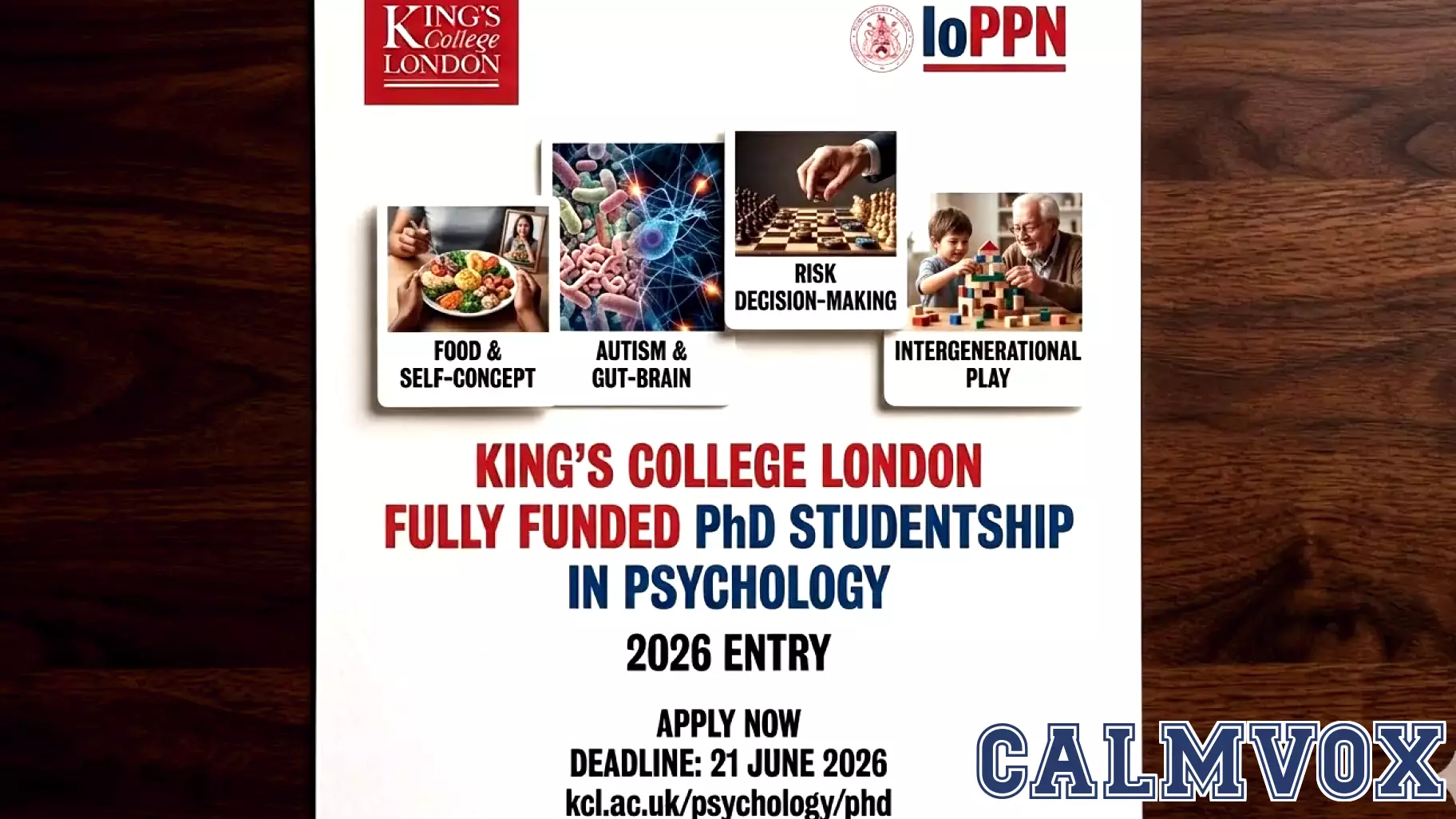 King’s College London is Offering Fully Funded PhD Studentship in Psychology for 2026 Entry